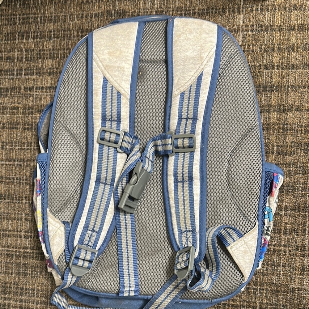 Spiderman Backpack Kids Superhero Backpack - Blue and Gray bookbag - Picture 3 of 6